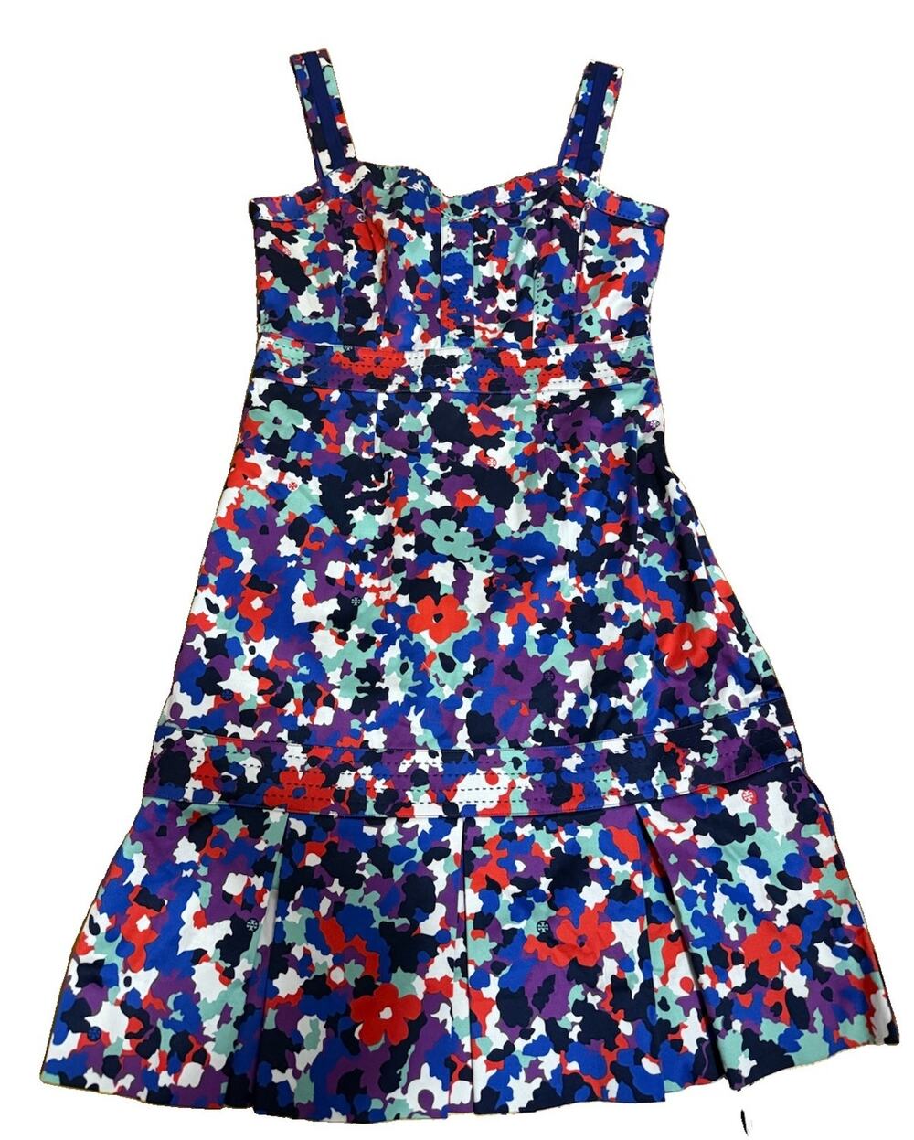 TORY BURCH Women’s Floral Midi Cotton Stretch Sundress Size 6